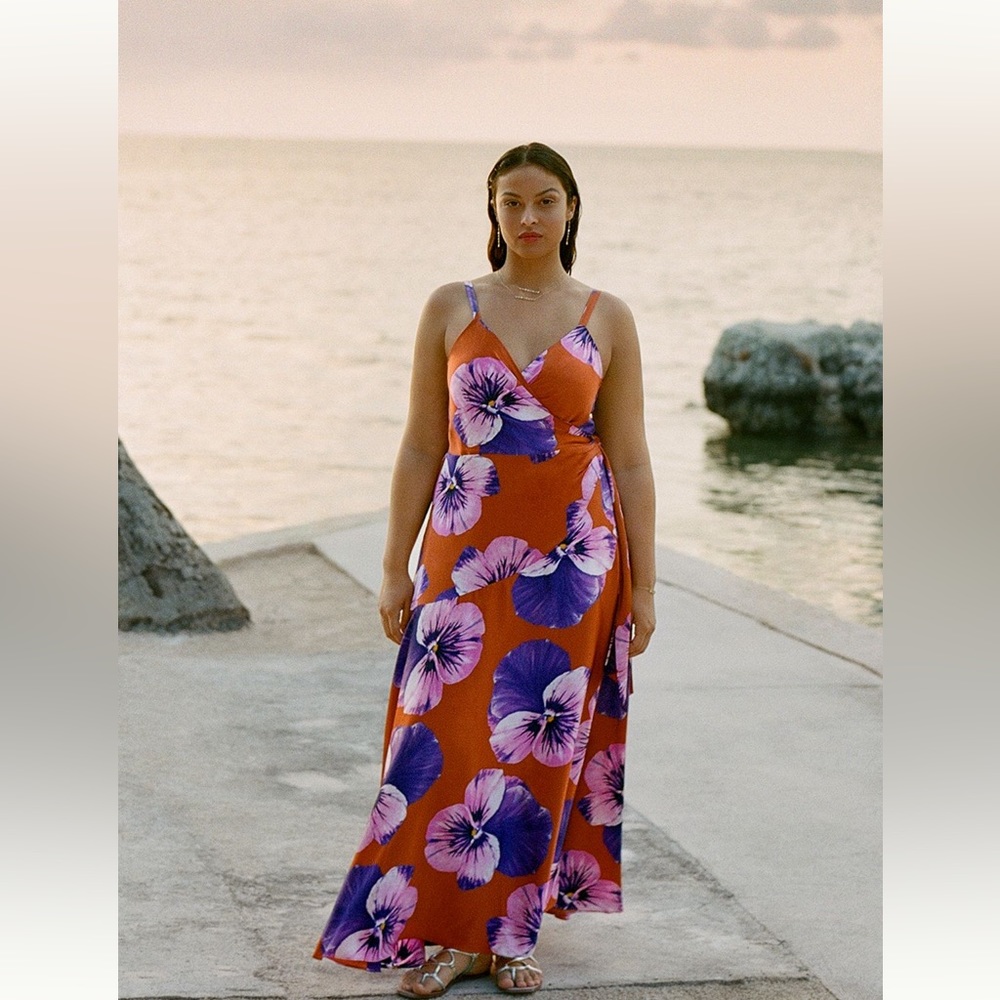 Anthropologie Hutch Copper Wrap Drese